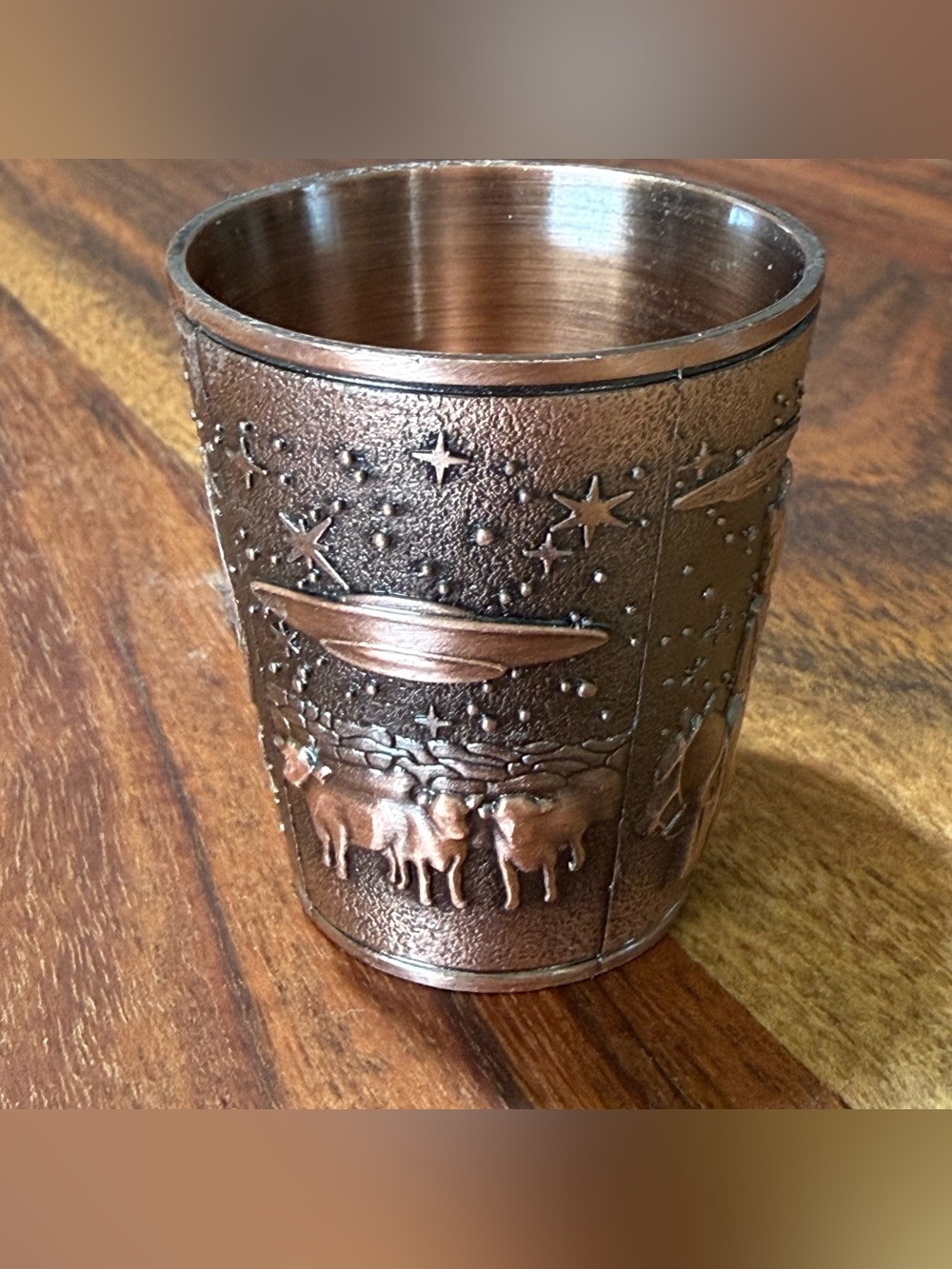 ALIEN FRESH JERKY - Copper Tone Shot Glass - The UFO Hotel